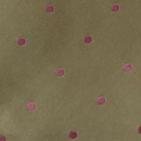 Vintage J. Crew Green with Pink Polka Dot Silk Clutch with Chain - Picture 9 of 10